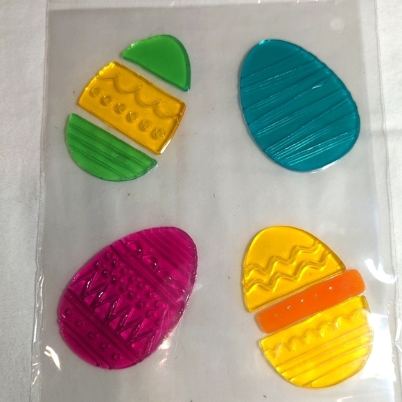 Easter Window Gel Cling Decorations Kids Home Eggs Bunny - Picture 2 of 3